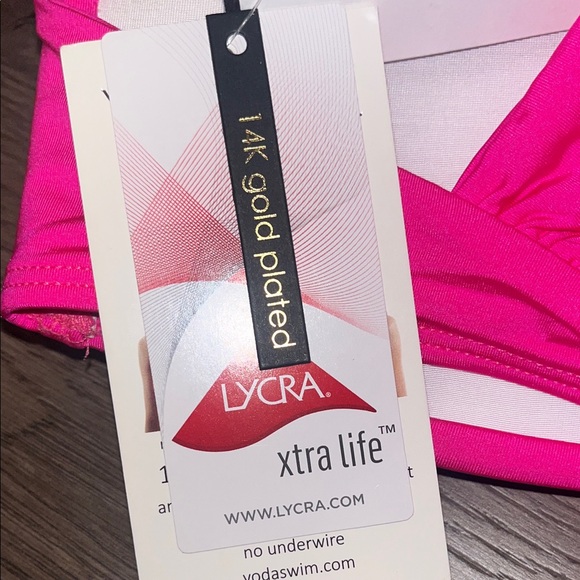 Voda Swim Hot Pink Bandeau Bikini Top - Picture 5 of 5